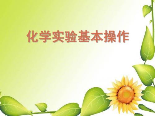 (最新省重点中学)中考化学总复习资料 《化学实验基本操作》ppt课件