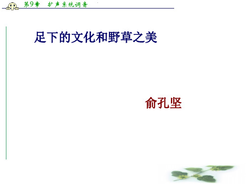 苏教高中语文课件：必修五第1专题 足下的文化与野草之美