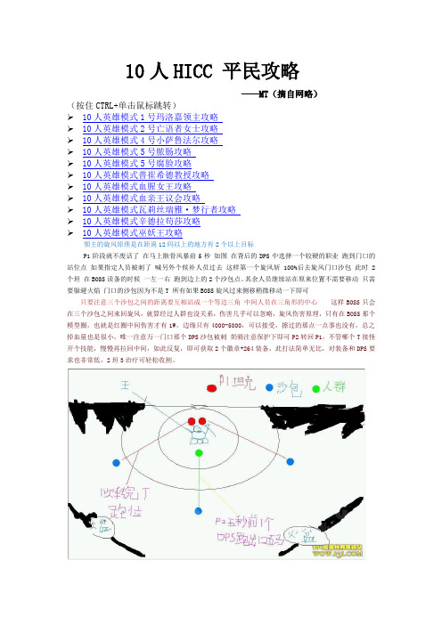 10人HICC平民攻略——MT(摘自网络)