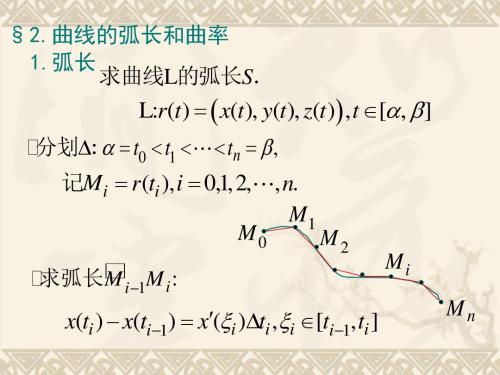 曲线的弧长和曲率