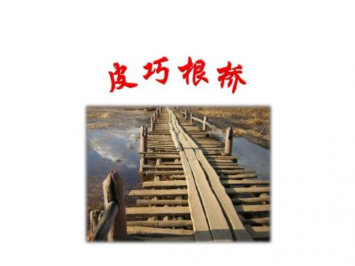 最新2019-四年级上册语文课件-20皮巧根桥 语文S版 (共9张PPT)-PPT课件