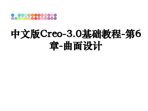 最新中文版Creo-3.0基础教程-第6章-曲面设计教学讲义PPT