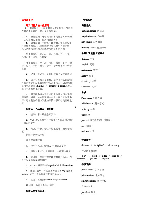 听力场景词汇