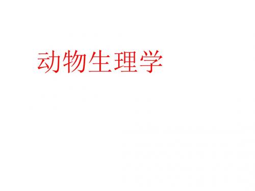 动物生理学全套课件(中)精品文档