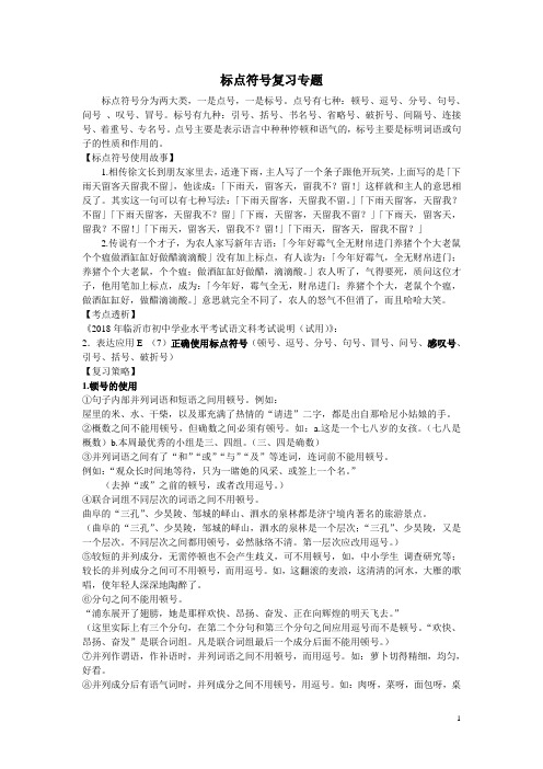 标点符号复习专题(用)