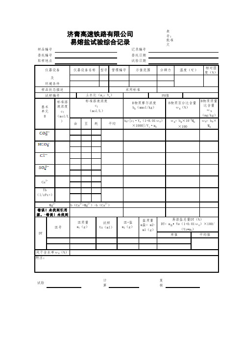 0159易熔盐试验综合记录