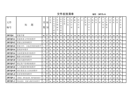 [最新]文件发放清单[精品]