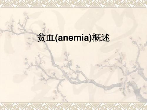 贫血概论