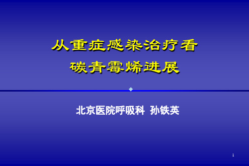 从重症感染治疗看碳青霉烯进展ppt课件