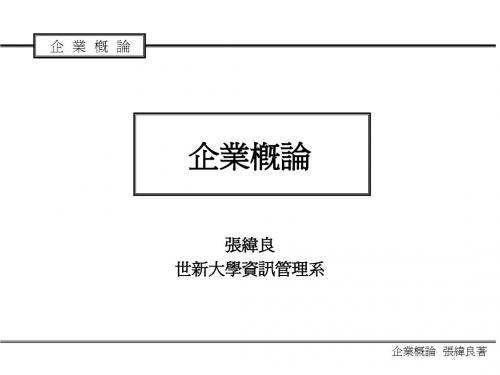 企业概论