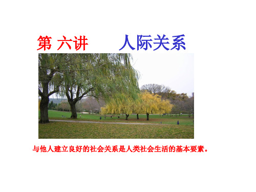 第六讲  人际吸引与亲密关系