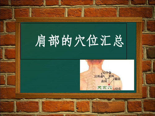 肩部穴位