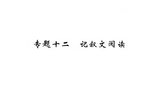 秋人教版九年级语文上册(河北)复习课件：专题十二 记叙文阅读(共28张PPT)