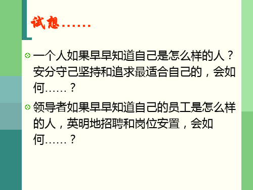 霍兰德的人职匹配