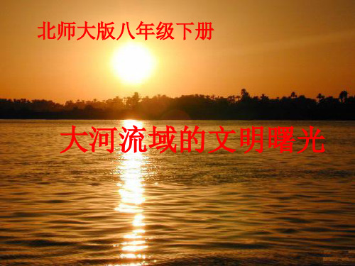 初中历史_大河流域的文明曙光教学课件设计