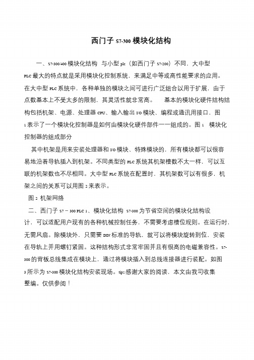 西门子S7-300模块化结构