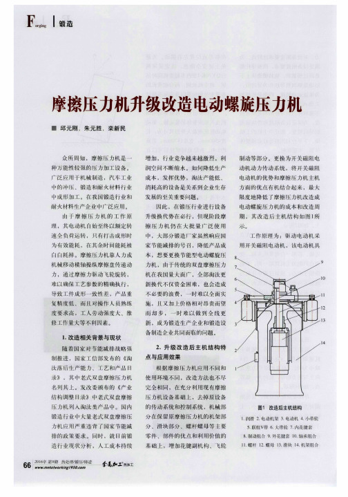 摩擦压力机升级改造电动螺旋压力机