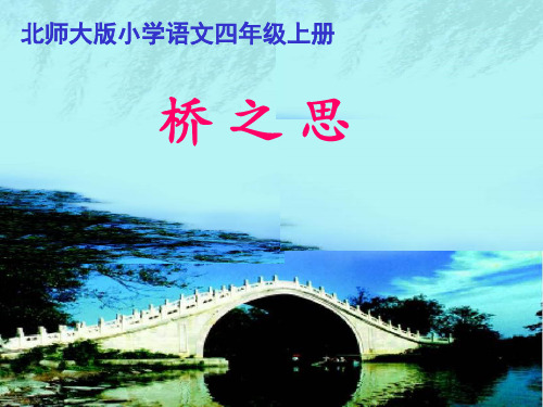 桥之思ppt--课件