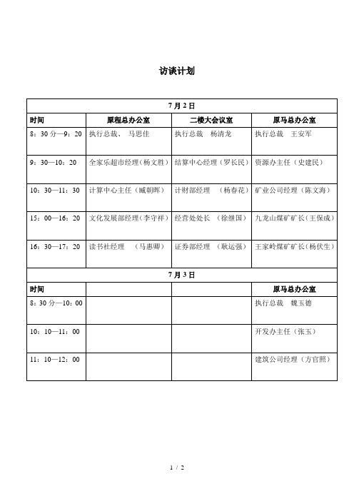 北大纵横—中国北方机车—7.27.3访谈计划