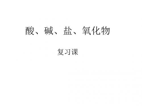 酸、碱、盐的复习--浙教版