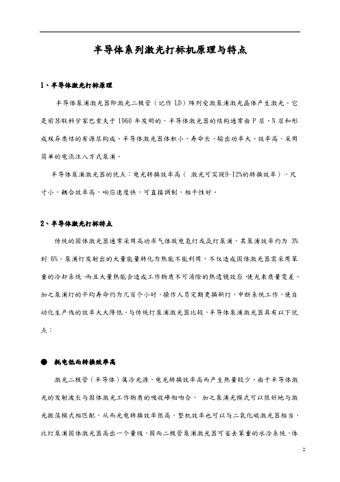 半导体系列激光打标机原理与特点