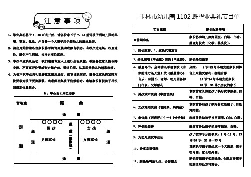 毕业典礼节目单  2