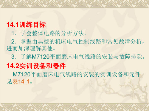 M7120平面磨床电气线路安装(故障排除)1