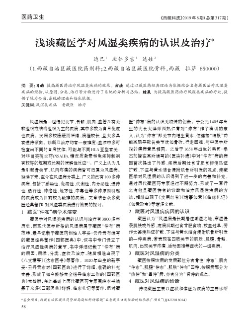 浅谈藏医学对风湿类疾病的认识及治疗