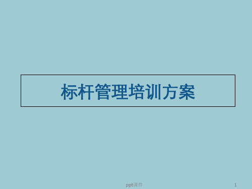 打造标杆、管理培训方案  ppt课件