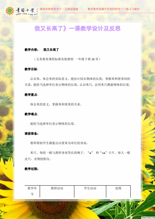 我又长高了