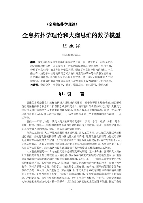 〈全息拓扑学理论〉