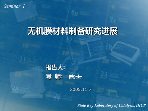 无机膜材料制备研究进展PPT课件