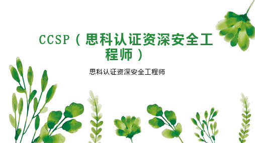 CCSP(思科认证资深安全工程师)