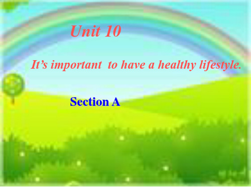 英语：Unit 10 It’s important to have a healthy lifestyle Section A课件(鲁教版九年级)