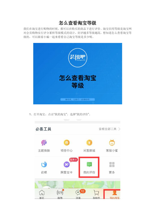 怎么查看淘宝等级