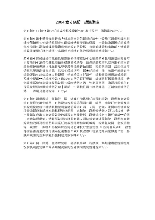 2004年的第一场雪