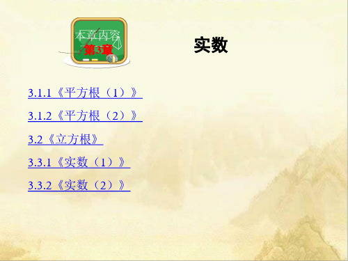 湘教版八年级数学上册第3章实数课件