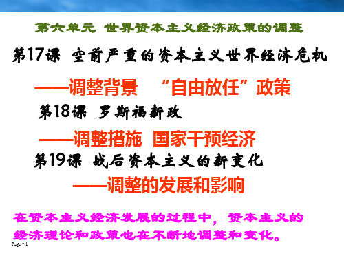高中历史必修2《空前严重的资本主义世界经济危机》304人教PPT课件