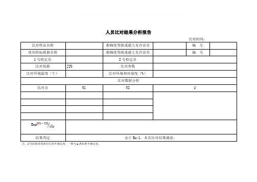 人员比对结果分析报告