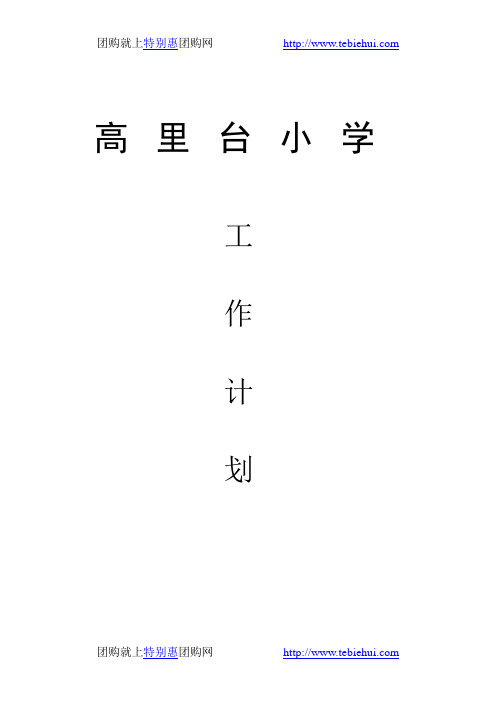 2010秋高里台小学各类计划