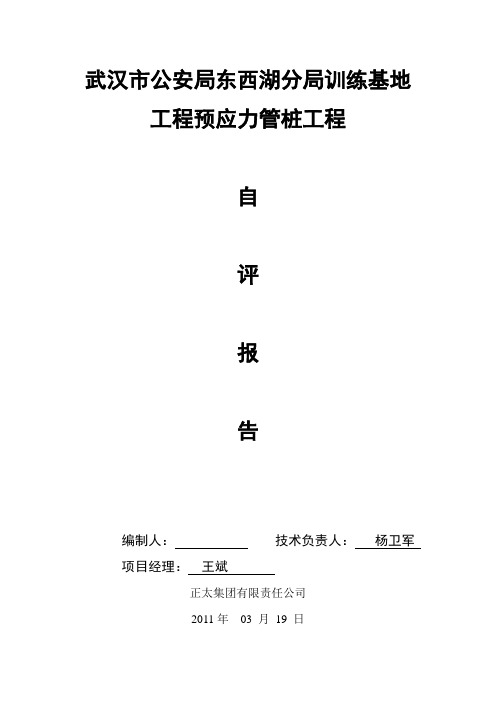 管桩自评报告
