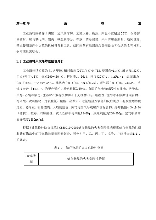 吨工业酒精仓库防火防爆设计