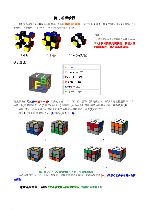 魔方公式口诀图解