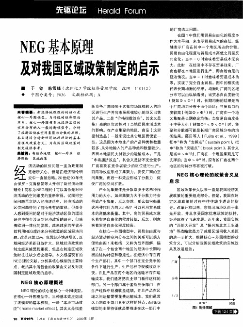 NEG基本原理及对我国区域政策制定的启示