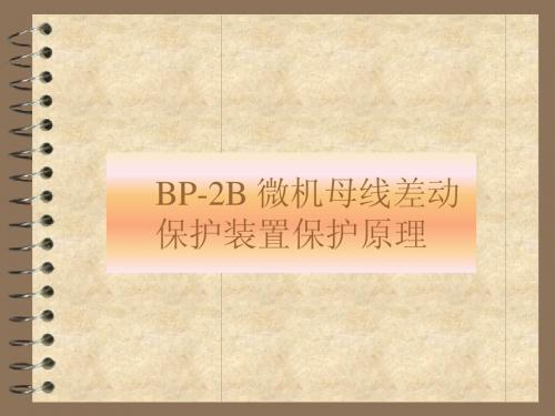 bp2b保护原理及相关逻辑