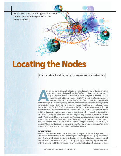 Locating the nodes cooperative localization in wireless sensor networks