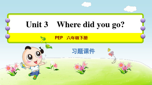 人教版PEP小学六年级英语下册第三单元Part A Let's talk习题课件
