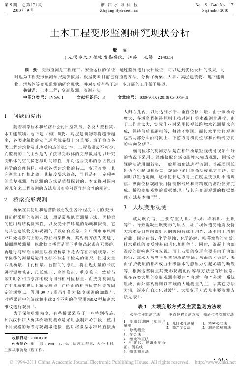 土木工程变形监测研究现状分析