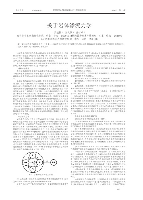 关于岩体渗流力学