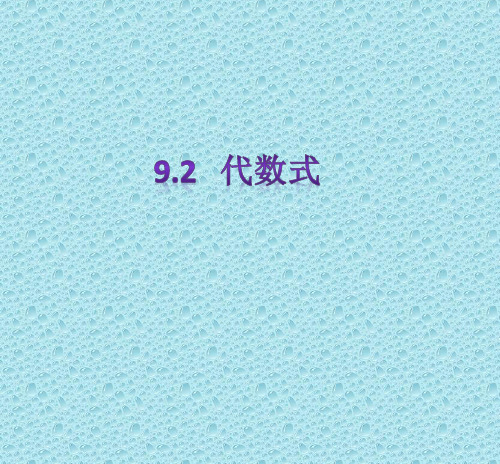 沪教版初中数学七年级第一学期  代数式 课件优秀课件资料